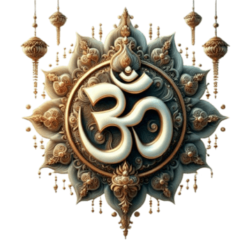 Sacred Om symbol representing spiritual consciousness